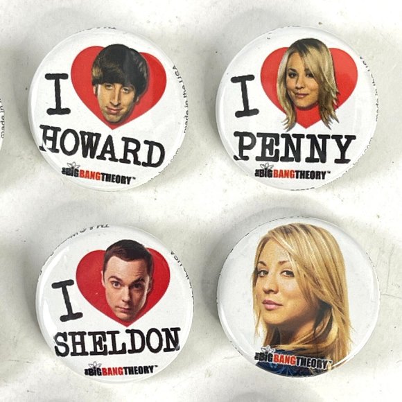 Big Bang Theory 16 Button Lot Sheldon Bazinga Kitty Howard Penny Raj Leonard Ata - Picture 4 of 10